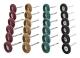 40 st 25 mm slipande polerhjul, polertillbehör för Dremel roterande verktyg - brunt 80 korn / grönt 150 korn / rött 240 korn / svart 300 korn, skurning