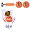 Mini basketbollkorg set, mini basketbollkorg med bollar och pump, kontorsbasketbollkorg, mini basketbollbräda för kontor, rum, sovrum, badrum