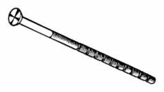 Vredskruv envägs midjor 115mm nickel