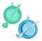 2 stycken Couvercle en Silicone pour Nourriture pour Chiens Couvercle Silikon Chat Chien Nourriture Animal Couvercles med 2 cuillères Convient à