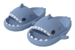 Unisex Shark Badtofflor Sommartofflor Badtofflor Halkfri dusch Badskor Strandsandaler Kvinnor Män Moln Shark Slides Tofflor
