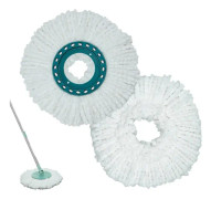Set med 2 Clean Twist Disc Mop-ersättningshuvuden kompatibla med Leifheit -