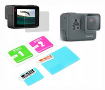Xrec 2in1 linsskydd + LCD-skärm för Gopro Hero 7 6 5 Svart