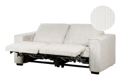 Elektrisk Biosoffa Orange Manchester Stoppad 3-sits Elektrisk Reclinersoffa Modern Design Lutningsfunktion Vardagsrum Hemmabio