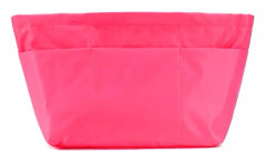 Organizer för kvinnor Flerfickor Nylon Interiör Förvaringsväska Organizer Påse Väska-rosa Röd（L）
