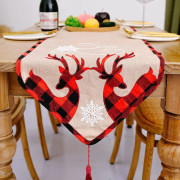 Broderad julbordslöpare, julbordslöpare i jute