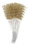 100 st pärlstavar bröllop brud brudgummar pärlstammar bröllop pärlblomma spray (guld) gold