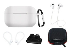 AirPods 2 / AirPods 1 - Silikonfodral Set Vit