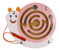 Mini Djur Magnetisk Labyrint Pussel Spel Träbräda Leksak För Barn