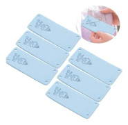 HURRISE DIY Handgjorda 100st Handgjorda Färg PU Läder Tag Mjuk 4 hål DIY förbrukningsmaterial