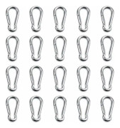 20-tums fästkarbinhake för tung belastning, sport, lås hundar, gunghängmatta, rostfritt stål 304, 6 mm tjock