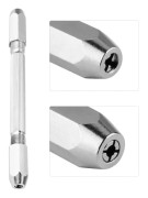 IC 0-3 mm Mini Mikro Manuell Dubbeländad Nål-Vise Handvridning