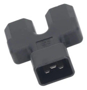 HURRISE IEC320 C20 till Dual IEC320 C21 strömadapter, 1 in 2 ut, 4000W, 125V 250V, för PDU-server