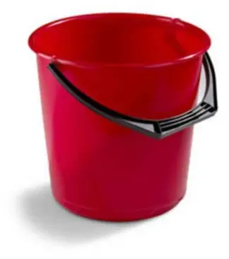 Hink Plast 10L Röd Med Plastgrepp