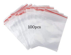 100 st Transparenta (10 x 15 cm) Återförslutningsbara Zip-påsar - Zip-påse - Transparent Zip-påse - Plast Zip-påse - Plast Zip-påse H