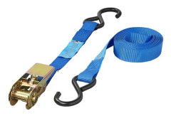 Knyt fast rem blå med spärr + 2 krokar 5 meter