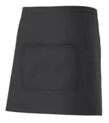 Kort serveringsförkläde med ficka 65% polyester 35% bomull 190 gr/m2 - Svart - 404201 - Velilla