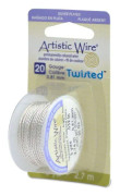 Beadalon - AWD-20TS - Artistic Wire 20 Gauge Silver Twist Wire 2,5 m Non-Tarnish Silver