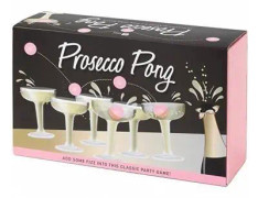 Prosecco Pong Kit - Märke - Rosa - Vuxen - 12 glas och 3 pingisbollar