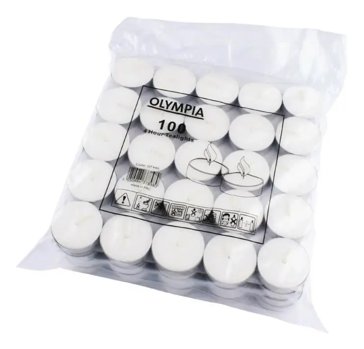 4 timmars värmeljus - Paket om 100 - Olympia