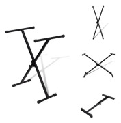 Keyboardstativ svart vikbart justerbart 60kg
