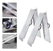 Lastramp upp till 400 kg, bredd 22,5 cm, halkfri lastramp för släp, motorcyklar, terränghjulingar, fyrhjulingar, set om 2.