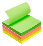 Connect Quick Notes Cube Green, Yellow, Orange & Pink, 75 x 75 mm, 320 styck