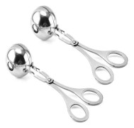 2 st rostfria köttbulle-tänger, köttbulle-skopa, köksredskap (2 st)