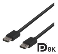 Deltaco DP8K-1020 DisplayPort-kabel 2m - Svart