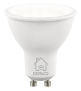 DELTACO LED-lampa GU10 WiFI 5W dimbar vit