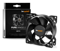 BeQuiet Pure Wings 2 Chassi-fläkt Svart (B x H x D) 80 x 80 x 25 mm