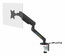 DELTACO Gaming RGB Spring-Assisted Monitor Arm Svart