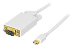 Kabel Mini DisplayPort-VGA DELTACO, Vit, 2m
