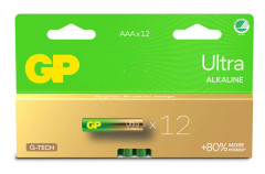 GP Ultra Alkaline Battery, Size AAA, 24AU/LR03, 1.5V, 12-pack