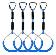 Färgglada gungor gymnastikringar - 4-pack utomhus lekplatser & lekplatsutrustning kompatibel med ninjabana, ap-ring, klättring