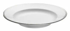 Bistro tallrik djup vit/silver 23 cm Pillivuyt