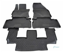 3D-gummigolvmattor - J&J AUTOMOTIVE - Toyota Verso 2009-2018 - Svart - Anpassad - Halkfri
