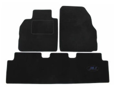 Black Velvet Golvmatta - J&J AUTOMOTIVE - Renault Scenic 2 - Anpassad - Halkfri - Vattentät