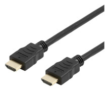 DELTACO flexibel HDMI‑kabel, 4K UltraHD i 60Hz, 3m, svart