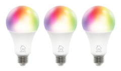 DELTACO LED-lampa E27 WiFI 9W RGB 3-pack