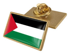 1 st Palestina flaggnålar Palestina viftande flaggnålar Palestina flaggnål Palestina flagga karta broschnål Patriotisk märke Palestina flagga kristall epoxi