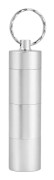 Vattentät aluminiumlegering pillerflaska medicinbehållarehållare för utomhusöverlevnad (silver)