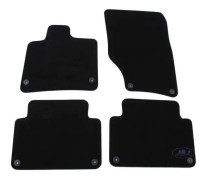 Golvmattor - J&J AUTOMOTIVE - Audi Q7 2005-2015 - Black Velvet - Anpassad - Halkfri