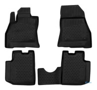 Exklusiva 3D-gummigolvmattor - J&J AUTOMOTIVE - Fiat 500L - Svart - Anpassad - Halkfri