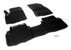 Gummigolvmattor - J&J AUTOMOTIVE - Peugeot 4007 - Anpassad - Halkfri - Giftfri TPE