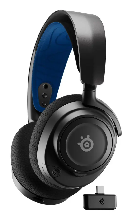 SteelSeries Arctis Nova 7P - Headset - fullstorlek - Bluetooth/radiofrekvens 2,4 GHz - trådlös - svart - för Nintendo Switch; Sony PlayStation 4, Son