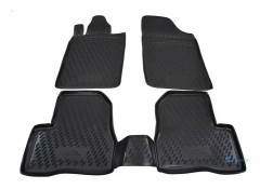Exklusiva 3D-gummigolvmattor - J&J AUTOMOTIVE - Peugeot 206/206+ - Svart - Anpassad - Halkfri
