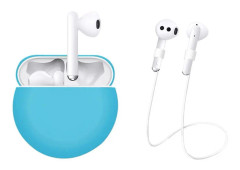 Huawei Freebuds 3 silikonskydd med nackrem - Blå