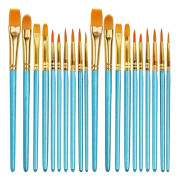 Penslar, 20-pack ansiktsmålarpenslar för barn för dekorationer, modeller, statyer, nail art , akvarell, akryl och oljemålning