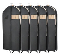 60" plaggpåsar för resor, 5-pack plaggväska för klänningar Långa, synliga designpåsar för att hänga kläder, förvaringsbröllopsklänningar, klänningar,